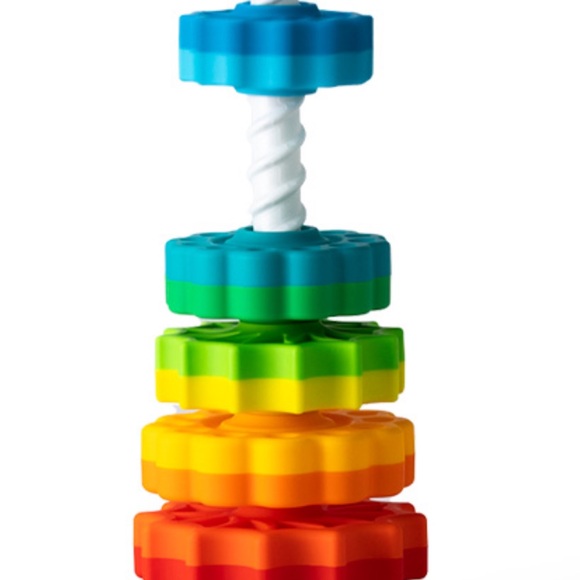 Blue and Green Learning Stacker Toy with Spiral Design - Picture 1 of 3